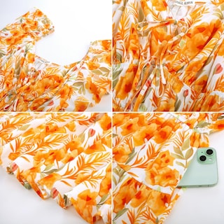 Foto 5 | Foto 5 | Vestido Largo Grace Karin Con Estampado Floral De Verano, Cuello En V Y Manga Con Volantes - Venta Internacional.