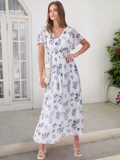 Foto 2 | Foto 2 | Vestido Largo Anrabess Con Estampado Floral Y Cuello En V De Chifón Para Mujer - Venta Internacional.