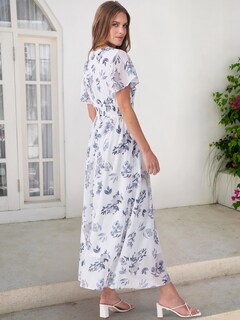 Foto 5 | Foto 5 | Vestido Largo Anrabess Con Estampado Floral Y Cuello En V De Chifón Para Mujer - Venta Internacional.