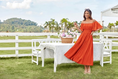 Foto 5 | Foto 5 | Vestido Grace Karin Para Mujer, Manga Corta, Manga Corta, Escalonado, Naranja Fluido - Venta Internacional.