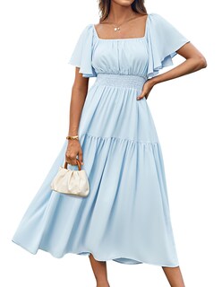Foto 1 | Foto 1 | Vestido Grace Karin Casual De Verano Con Cuello Cuadrado Y Manga Con Volantes - Venta Internacional.