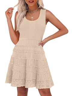Foto 1 | Foto 1 | Minivestido Anrabess Vestido De Playa Sin Mangas De Punto Sin Mangas De Verano - Venta Internacional.