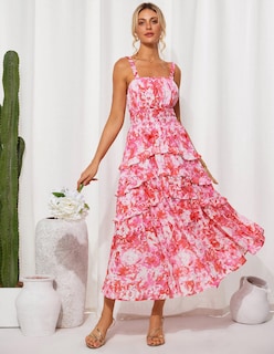 Foto 2 | Foto 2 | Vestido Grace Karin, Largo, Bohemio, Con Estampado Floral, Para Invitada A La Boda - Venta Internacional.