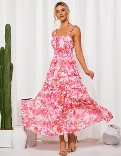 Foto 5 | Foto 5 | Vestido Grace Karin, Largo, Bohemio, Con Estampado Floral, Para Invitada A La Boda - Venta Internacional.
