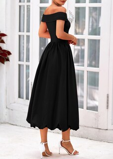 Foto 2 | Foto 2 | Vestido Prettygarden De Verano Para Mujer Con Hombros Descubiertos, Negro, Línea A - Venta Internacional.