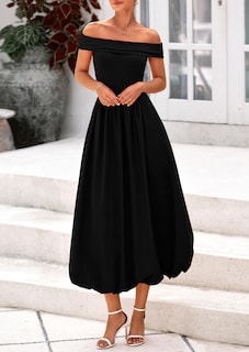 Foto 3 | Foto 3 | Vestido Prettygarden De Verano Para Mujer Con Hombros Descubiertos, Negro, Línea A - Venta Internacional.