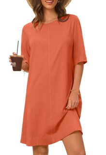 Foto 1 | Foto 1 | Vestido Merokeety Camiseta De Verano De Manga Corta Con Bolsillos Para Mujer - Venta Internacional.