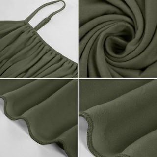 Foto 7 | Foto 7 | Vestido Largo Grace Karin Sin Mangas Con Cuello Cuadrado Verde Oliva - Venta Internacional.