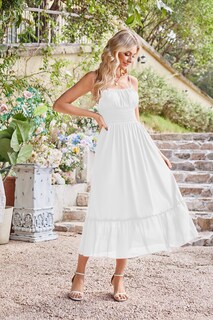Foto 3 | Foto 3 | Vestido Grace Karin 2025, Maxi Casual, Playa, Color Blanco - Venta Internacional.