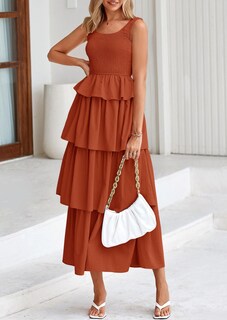 Foto 4 | Foto 4 | Vestido Midi Prettygarden Para Mujer, Verano 2025, Sin Mangas - Venta Internacional.