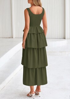 Foto 2 | Foto 2 | Vestido Prettygarden Para Mujer 2025, Verano, Sin Mangas, Color Verde Militar - Venta Internacional.