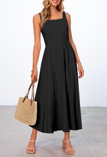 Foto 4 | Foto 4 | Vestido Merokeety Para Mujer 2025, Verano, Sin Mangas, Midi, Negro - Venta Internacional.