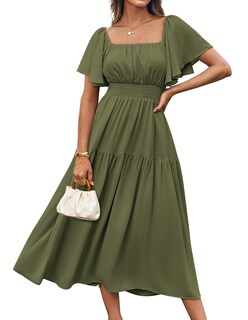 Foto 1 | Foto 1 | Vestido Grace Karin Casual De Verano Con Cuello Cuadrado Y Manga Con Volantes - Venta Internacional.