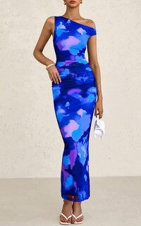 Foto 7 | Foto 7 | Vestido Largo Prettygarden Con Estampado Floral De Un Solo Hombro Para Mujer, Talla Xl - Venta Internacional.