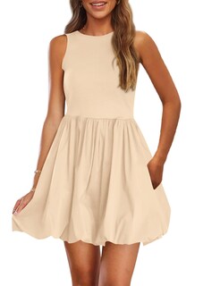 Foto 1 | Foto 1 | Vestido De Verano Prettygarden 2025 Vestido Sin Mangas Sin Mangas Con Burbujas - Venta Internacional.