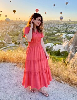 Foto 5 | Foto 5 | Vestido Midi Zesica Casual De Verano Con Cuello En V Y Cintura Elástica Para Mujer - Venta Internacional.