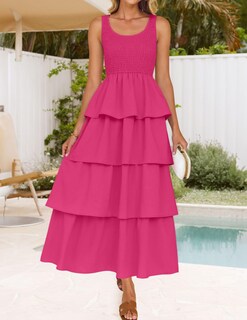 Foto 3 | Foto 3 | Vestido Midi Sin Mangas Zesica 2025 Summer Boho Para Mujer - Venta Internacional.