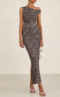 Foto 3 | Foto 3 | Vestido Largo Ajustado Prettygarden Para Mujer, Estampado Floral Con Hombros Descubiertos - Venta Internacional.