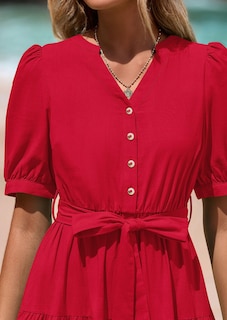 Foto 5 | Foto 5 | Vestido Midi Prettygarden Para Mujer, Verano 2025, Cuello En V Con Bolsillos - Venta Internacional.