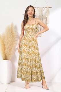 Foto 5 | Foto 5 | Vestido Grace Karin Para Mujer, Verano 2025, Estampado Floral, Amarillo - Venta Internacional.