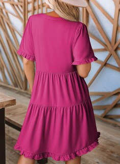 Foto 2 | Foto 2 | Vestido Dokotoo Primavera-verano Para Mujer De Manga Corta Con Cuello En V - Venta Internacional.