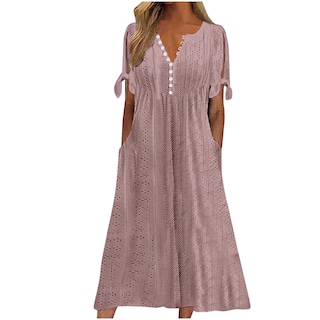 Foto 1 | Foto 1 | Vestido De Verano Genérico Con Hombros Descubiertos Y Cuello En V 2025 - Venta Internacional.