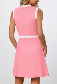 Foto 4 | Foto 4 | Vestido Merokeety Para Mujer, Formal, De Trabajo, Mini, Sin Mangas, Rosa - Venta Internacional.