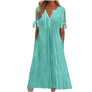 Foto 1 | Foto 1 | Vestido De Verano Genérico Con Hombros Descubiertos Y Cuello En V 2025 - Venta Internacional.