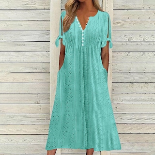Foto 2 | Foto 2 | Vestido De Verano Genérico Con Hombros Descubiertos Y Cuello En V 2025 - Venta Internacional.