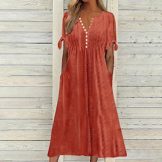 Foto 2 | Foto 2 | Vestido De Verano Genérico Con Hombros Descubiertos Y Cuello En V 2025 - Venta Internacional.