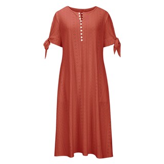 Foto 6 | Foto 6 | Vestido De Verano Genérico Con Hombros Descubiertos Y Ojales, Cuello En V, 2025, Mujer - Venta Internacional.