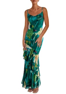 Foto 1 | Foto 1 | Vestido Largo Prettygarden 2025 Con Estampado Floral De Verano Verde Xl - Venta Internacional.