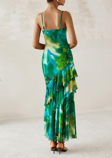 Foto 2 | Foto 2 | Vestido Largo Prettygarden 2025 Con Estampado Floral De Verano Verde Xl - Venta Internacional.