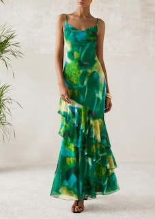 Foto 3 | Foto 3 | Vestido Largo Prettygarden 2025 Con Estampado Floral De Verano Verde Xl - Venta Internacional.