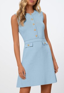 Foto 2 | Foto 2 | Vestido Merokeety Para Mujer, Formal, Sin Mangas, Mini, Azul Claro - Venta Internacional.