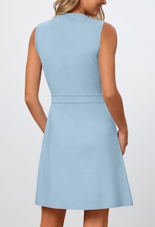 Foto 4 | Foto 4 | Vestido Merokeety Para Mujer, Formal, Sin Mangas, Mini, Azul Claro - Venta Internacional.