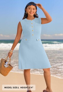 Foto 7 | Foto 7 | Vestido Merokeety Para Mujer, Formal, Sin Mangas, Mini, Azul Claro - Venta Internacional.