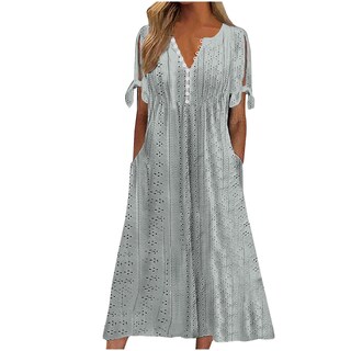 Foto 7 | Foto 7 | Vestido De Verano Genérico Con Hombros Descubiertos Y Cuello En V 2025 - Venta Internacional.