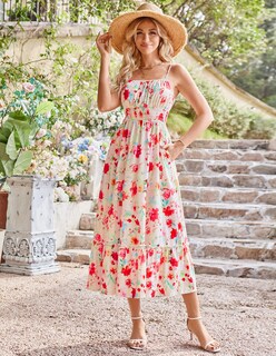 Foto 3 | Foto 3 | Vestido De Verano Grace Karin 2025 Maxi Floral Fluido Sin Mangas - Venta Internacional.