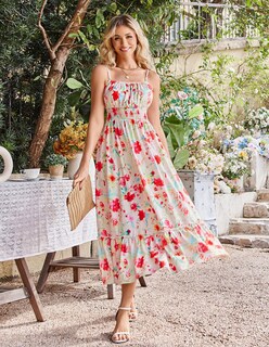 Foto 4 | Foto 4 | Vestido De Verano Grace Karin 2025 Maxi Floral Fluido Sin Mangas - Venta Internacional.