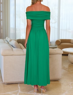 Foto 4 | Foto 4 | Vestido Largo Zesica 2025 Sin Mangas Con Hombros Descubiertos Para Mujer - Venta Internacional.