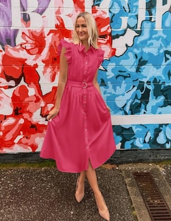 Foto 5 | Foto 5 | Vestido Midi Zesica 2025 De Verano Bohemio Con Cuello En V Y Manga Ondulada - Venta Internacional.