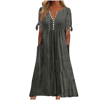 Foto 7 | Foto 7 | Vestido De Verano Genérico Con Hombros Descubiertos Y Cuello En V 2025 - Venta Internacional.
