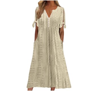 Foto 1 | Foto 1 | Vestido De Verano Genérico Con Hombros Descubiertos Y Cuello En V 2025 - Venta Internacional.