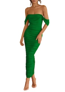 Foto 1 | Foto 1 | Vestido Prettygarden Para Mujer 2025, Verano, Hombros Descubiertos, Verde, Xl - Venta Internacional.
