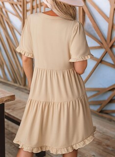 Foto 2 | Foto 2 | Vestido Dokotoo Primavera-verano Para Mujer Con Cuello En V Y Manga Corta - Venta Internacional.
