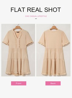 Foto 3 | Foto 3 | Vestido Dokotoo Primavera-verano Para Mujer Con Cuello En V Y Manga Corta - Venta Internacional.