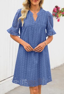 Foto 2 | Foto 2 | Minivestido Merokeety 2025 De Verano De Manga Corta Con Cuello En V Para Mujer - Venta Internacional.