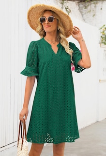 Foto 5 | Foto 5 | Minivestido Merokeety 2025 De Verano De Manga Corta Con Cuello En V Para Mujer - Venta Internacional.