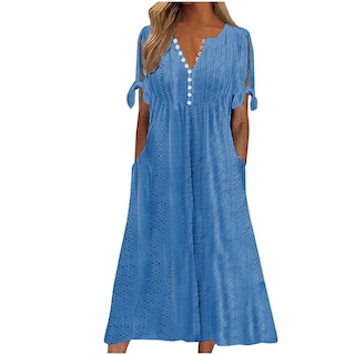 Foto 7 | Foto 7 | Vestido De Verano Genérico Con Hombros Descubiertos Y Cuello En V 2025 - Venta Internacional.